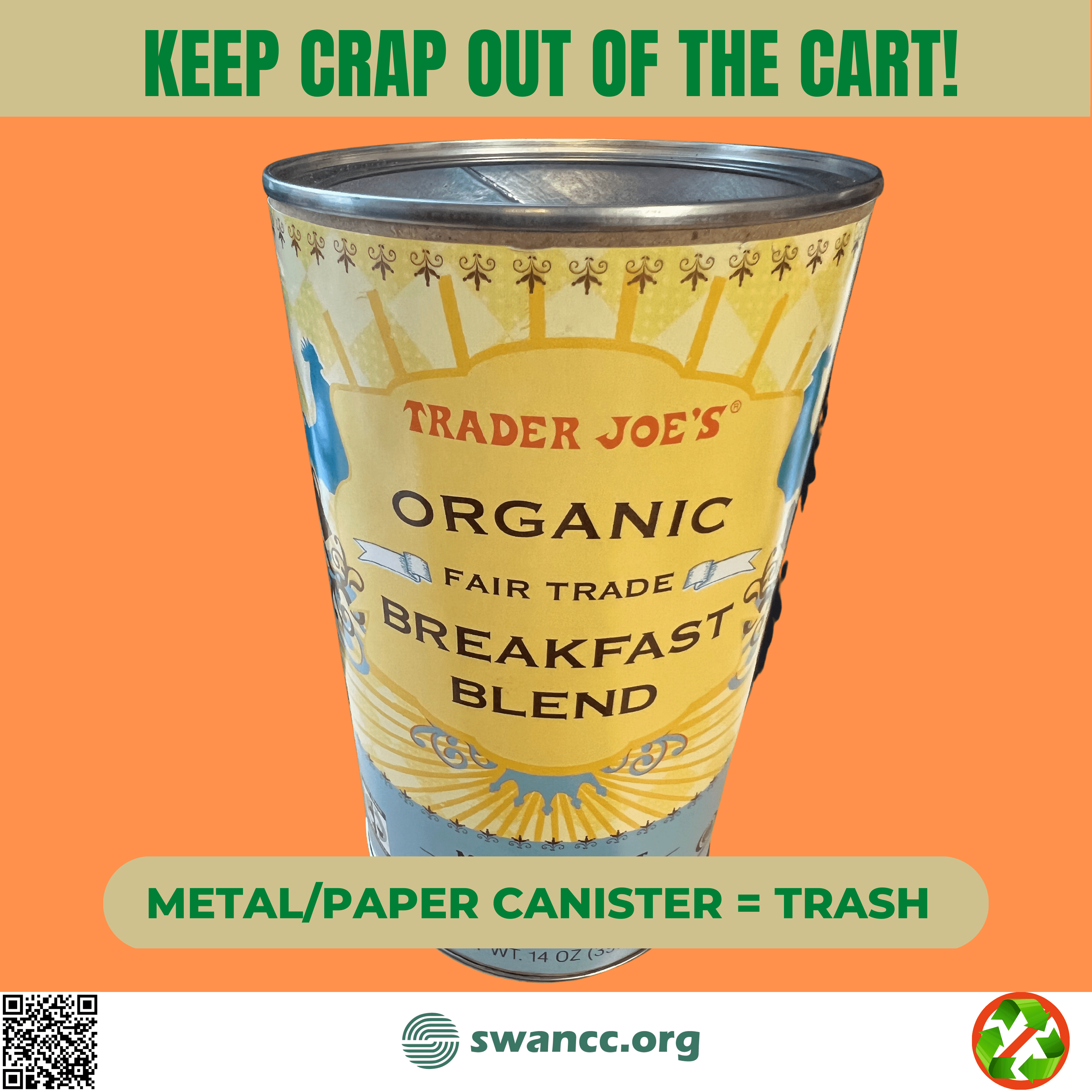 Metal / Paper Canister = Trash