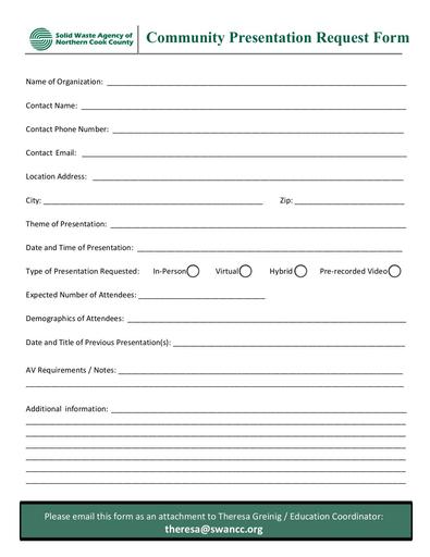 Community Registration Request Form